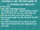 Bài giảng Quan hệ kinh tế quốc tế - Chương 4: Các tổ chức quốc tế