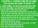 Bài giảng Quan hệ kinh tế quốc tế - Chương 1: Những vấn đề cơ bản của quan hệ kinh tế quốc tế