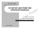 Bài giảng Cơ sở dữ liệu phân tán - Th.S Nguyễn Đức Thuần