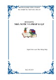 Bài giảng Nhà nước và pháp luật - Đào Mộng Điệp