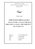 Bài tiểu luận: Nhất sinh đê thủ bái mai hoa từ nguyên mẫu Cao Bá Quát đến hình tượng Huấn Cao trong Chữ người tử tù của Nguyễn Tuân