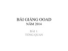 Bài giảng OOAD năm 2014: Bài 1 - Tổng quan