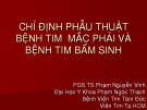Bài giảng Chỉ định phẫu thuật bệnh tim mắc phải và bệnh tim bẩm sinh - PGS.TS.Phạm Nguyễn Vinh