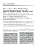 Guidelines for Management of Gout - Part 1: Systematic Nonpharmacologic and Pharmacologic Therapeutic Approaches to Hyperuricemia