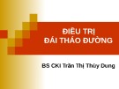 Bài giảng Điều trị đái tháo đường - BS. Trần Thị Thùy Dung
