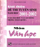 Ôn tập môn Văn học - Giới thiệu đề thi tuyển sinh năm học 2001-2002: Phần 1