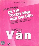 Giới thiệu một số đề thi tuyển sinh vào Đại học môn Văn: Phần 2