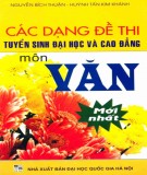 Tuyển tập các dạng đề thi tuyển sinh Đại học và Cao đẳng môn Văn: Phần 1