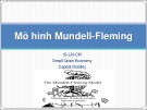 Bài giảng Mô hình Mundell-Fleming - Châu Văn Thành