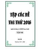 Tập đề thi thử 2016 môn Toán: Tập 1 - GV. Đặng Minh Nhựt