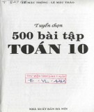 Tuyển chọn và hướng dẫn giải 500 bài tập Toán 10: Phần 2