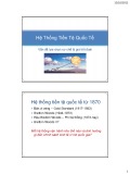 Bài giảng Hệ thống tiền tệ quốc tế (2012)
