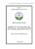 Khóa luận tốt nghiệp Dược sĩ: Nghiên cứu tạo nguyên liệu chứa Bacillus clausii dạng bào tử