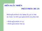 Bài giảng Biến ngẫu nhiên - Phân phối chuẩn