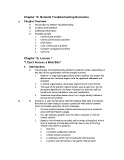 Network+ Certification (Outline) - Chapter 19: Network troubleshooting scenarios