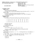 Đề thi kiểm tra học kỳ II năm 2010-2011 môn Toán lớp 7 - Phòng Giáo dục và Đào tạo huyện Dương Minh Châu