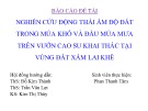 Báo cáo tốt nghiệp: Nghiên cứu động thái ẩm độ đất trong mùa khô và đầu mùa mưa trên vườn cao su khai thác tại vùng đất xám Lai Khê