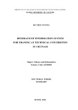 Doctoral thesis summary: Research of Information System for training at technical universities in Vietnam