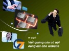 Bài giảng SEO – Search Engine Optimization: Bí quyết viết quảng cáo có nội dung dài cho website