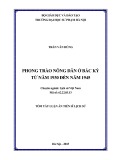 Tóm tắt Luận án Tiến sĩ Lịch sử: Phong trào nông dân ở Bắc Kỳ từ năm 1930 đến năm 1945