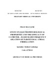 Abstract of medical phd thesis: Study on electrophysiological properties and the efficacy of catheter – based radio frequency ablation of paroxysmal atrial fibrillation