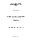 Tóm tắt Luận án Tiến sĩ Ngữ văn: Thơ đi sứ Việt Nam từ cuối triều Lê đến đầu triều Nguyễn (1740 - 1820)