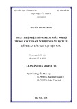 Luận án Tiến sĩ Kinh tế: Hoàn thiện hệ thống kiểm soát nội bộ trong các doanh nghiệp ngành dịch vụ kỹ thuật dầu khí tại Việt Nam