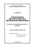 Luận án Tiến sĩ Kinh tế: Tổ chức hạch toán kế toán trong các đơn vị sự nghiệp công lập thuộc Tổng cục Địa chất và Khoáng sản Việt Nam