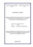 The relationship between service quality, customer satisfaction and customer loyalty: A study in telecommunication industry of Laos