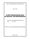 Tóm tắt Luận án Tiến sĩ Khoa học chính trị: Các tỉnh ủy ở đồng bằng sông Hồng lãnh đạo phát triển văn hóa - xã hội trong giai đoạn hiện nay