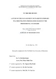 Dissertation summary: To review and rearrange the contingent of teachers, education managers to enhance professional qualifications of teachers, and education managers