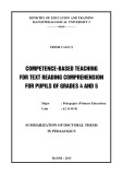 Summarization of doctoral thesis: Competence-based Teaching for text reading comprehension for pupils of grades 4 and 5