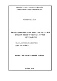 Dissertation summary: Brand development of joint stock bank for foreign trade of Vietnam system – Vietcombank