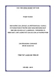 Tóm tắt Luận án Tiến sĩ Nông nghiệp: Ảnh hưởng của lợn đực lai (Piétrain Re-Hal x Duroc) có thành phần di truyền khác nhau đến năng suất sinh sản của nái lai F1 (Landrace Yorkshire) và năng suất, chất lượng thịt của các con lai thương phẩm