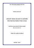 Tóm tắt Luận án Tiến sĩ: Liên kết trong sản xuất và chế biến tôm thương phẩm ở tỉnh Cà Mau