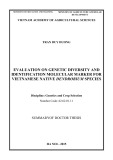 Doctoral thesis summary: Evaluation on genetic diversity and identification molecular marker for Vietnamese native Dendrobium species