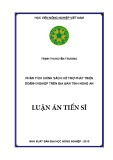 Luận án Tiến sĩ Kinh tế: Phân tích chính sách hỗ trợ phát triển doanh nghiệp trên địa bàn tỉnh Nghệ An