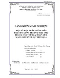 Sáng kiến kinh nghiệm: Một số biện pháp hướng dẫn học sinh lớp 1 Trường Tiểu học Hoàng Văn Thụ giải toán qua mạng internet đạt hiệu quả