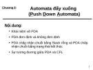 Bài giảng Tin học lý thuyết - Chương 6: Automata đẩy xuống (Push Down Automata)