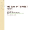 Bài giảng Internet - Bài mở đầu: Tổng quan về Internet