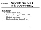 Bài giảng Tin học lý thuyết - Chương 3: Automata hữu hạn và biểu thức chính quy