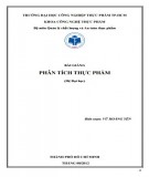 Bài giảng Phân tích thực phẩm: Phần 1 - Vũ Hoàng Yến