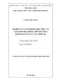 Tóm tắt Luận án Tiến sĩ: Nghiên cứu cơ sở khoa học phục vụ vận hành hệ thống liên hồ chứa kiểm soát lũ lưu vực sông Ba