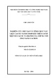 Tóm tắt Luận án Tiến sĩ Hóa học: Nghiên cứu chế tạo và tính chất vật liệu cao su nanocompozit trên cơ sở một số cao su và blend của chúng với ống nano cacbon