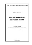 Luận án Tiến sĩ Triết học: Nhân sinh quan người Việt qua Folklore Việt Nam