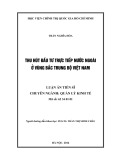 Luận án Tiến sĩ chuyên ngành Quản lý kinh tế: Thu hút đầu tư trực tiếp nước ngoài ở vùng Bắc Trung Bộ Việt Nam