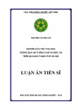 Luận án Tiến sĩ: Nghiên cứu tiêu thụ rau thông qua hệ thống chợ và siêu thị trên địa bàn thành phố Hà Nội