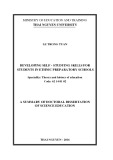 A summary of doctoral dissertation of science education: Developing self-studying skills for students in Ethnic Preparatory Schools