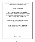 PhD thesis summary: Financial structure of textile garment enterprises in the central region in the integration process