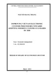 Thesis summary of economics doctor: Improving Vietnam electronic customs procedures towards adopting modern customs standards by 2020